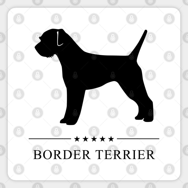 Border Terrier Black Silhouette Magnet by millersye